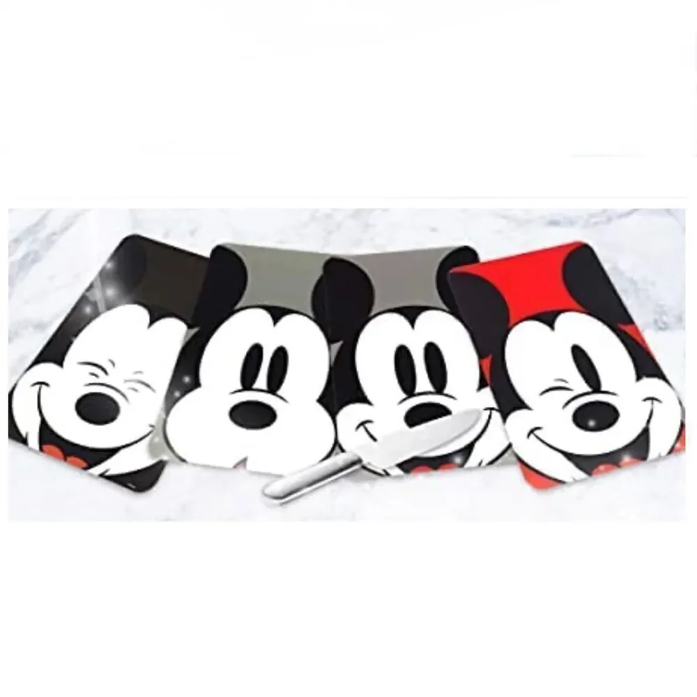 NWT Disney Mickey Mouse Flexible 4 Pack Cutting,Chopping  Boards 8x11” BPA Free